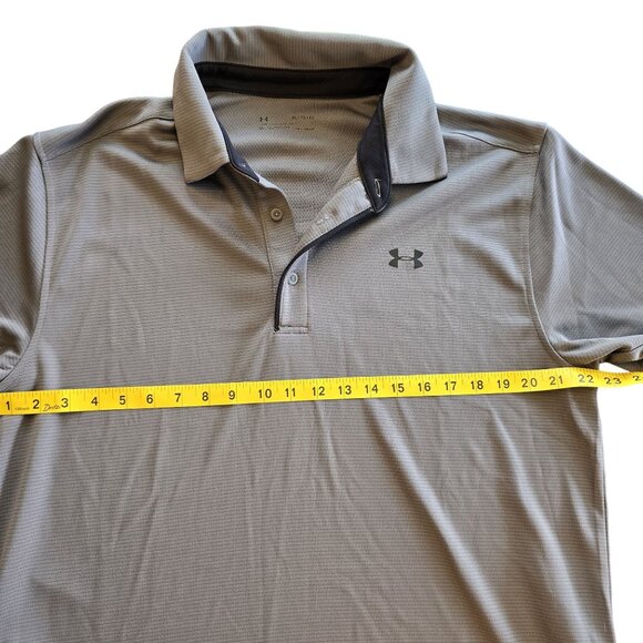 Under Armour Mens XL Gray Polo Shirt Polyester Short Sleeve - Picture 5 of 6